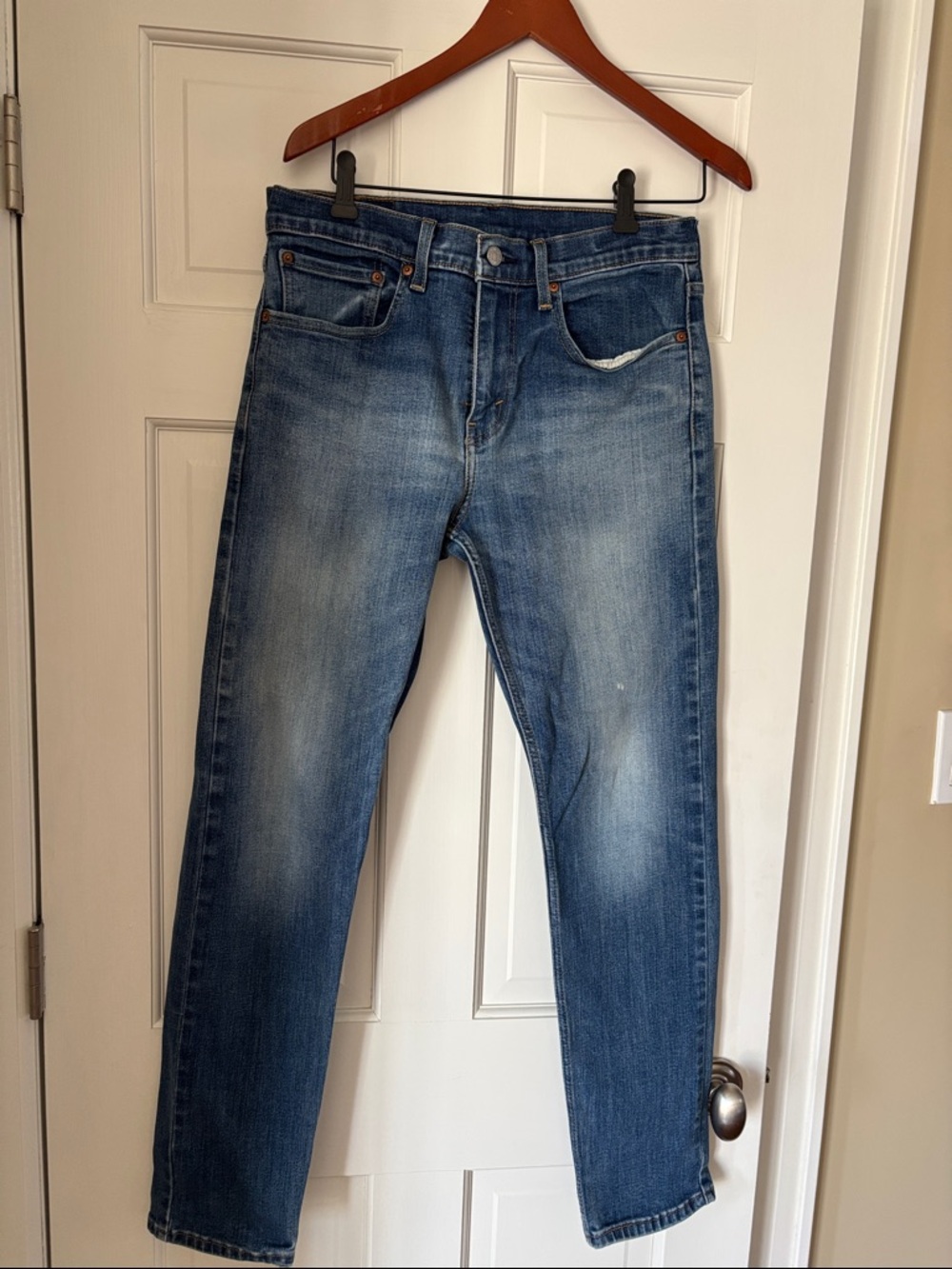 Men's Straight Fit Mid Blue Denim Jeans